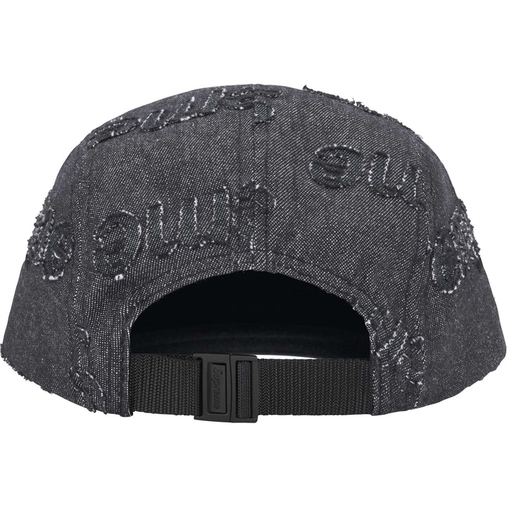 Supreme Lasered Denim Black Camp Cap