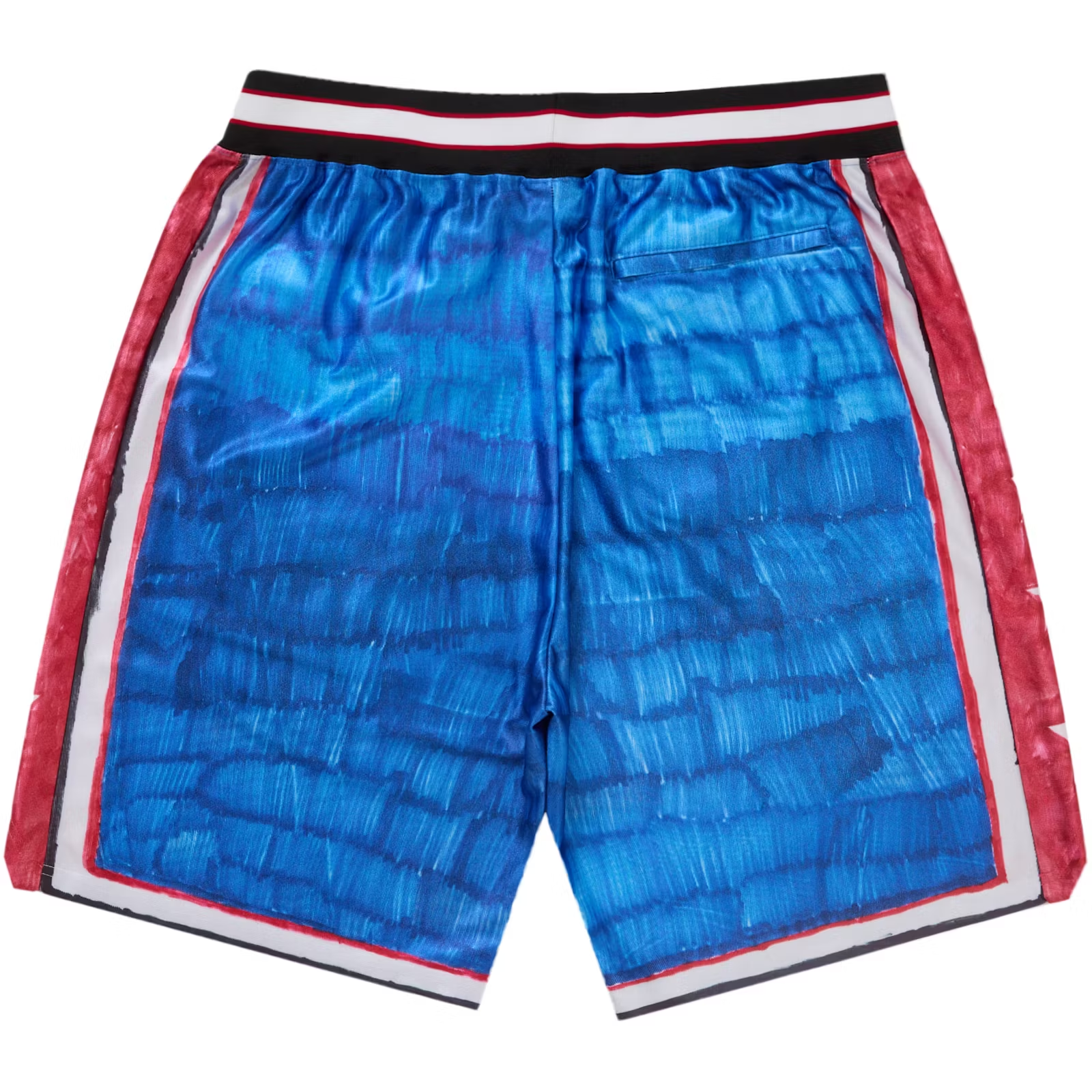 red and blue nike shorts