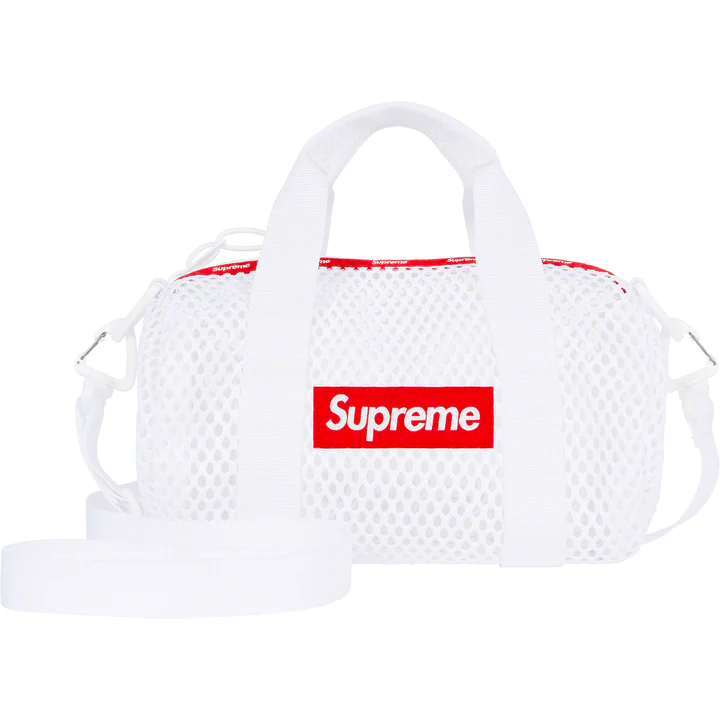 Supreme Mesh White Mini Duffle Bag