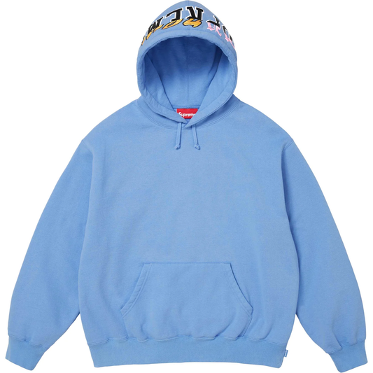 Supreme Multi Logos Light Blue Hoodie