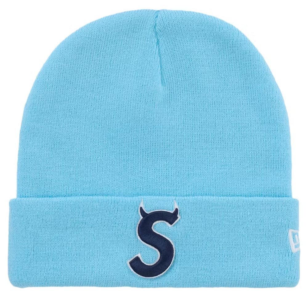 Supreme New Era Devil Blue Beanie