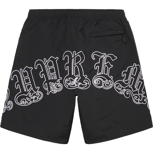 Supreme Old English Black Nylon Shorts