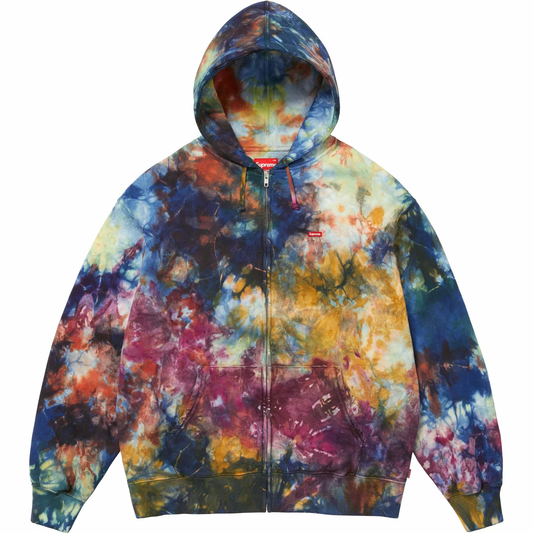 Supreme Overdyed Small Box Muticolor Zip Up Hoodie