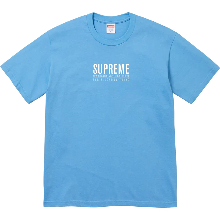 Supreme Paris Bright Blue Tee