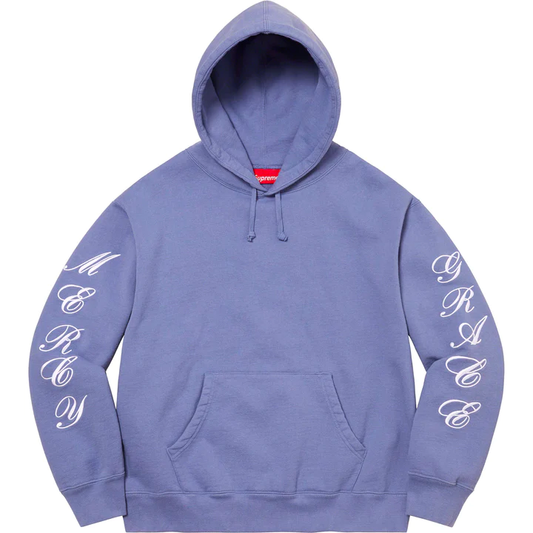Supreme Patches Spiral Light Purple Hoodie