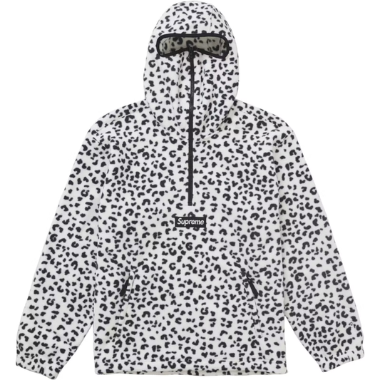 Supreme Polartec Facemask Half Zip Leopard Hoodie