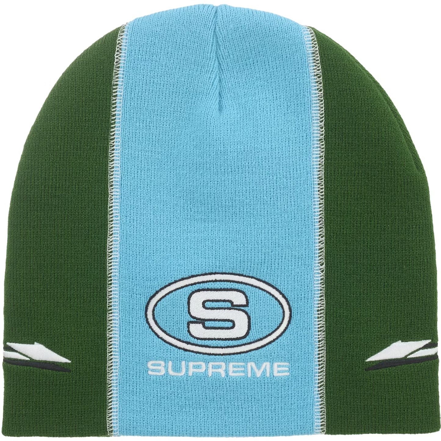 Supreme Racing Panel Blue/Green Beanie