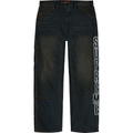 Supreme Reflective Double Knee Washed Indigo Denim Pants