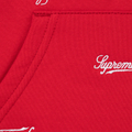 Supreme Repeat Script Red Zip Up Hoodie