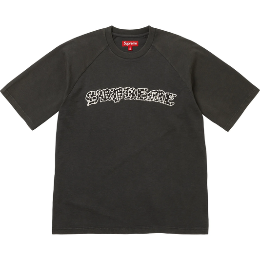 Supreme Rhinestone Raglan Black S/S Top