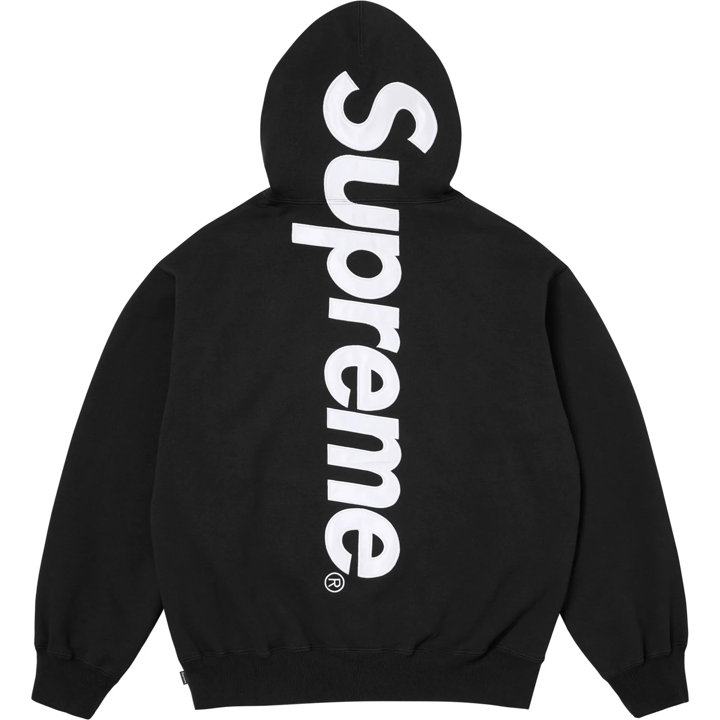 Supreme Satin Applique Black Hoodie