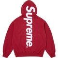 Supreme Satin Applique Dark Red Hoodie
