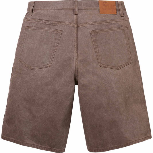 Supreme Script Baggy Denim Brown Shorts
