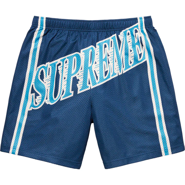 Supreme Slapshot Baggy Mesh Navy Shorts WyCo Vintage Broadway