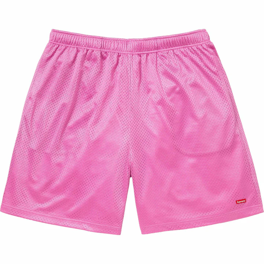 Supreme Small Box Pink Baggy Mesh Shorts