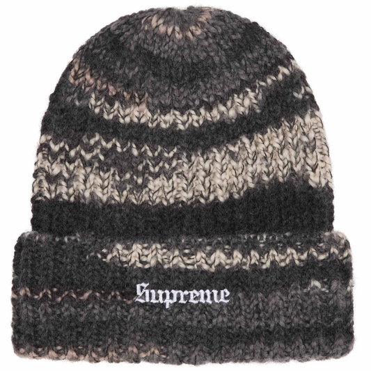 Supreme Space Dye Stripe Black Beanie