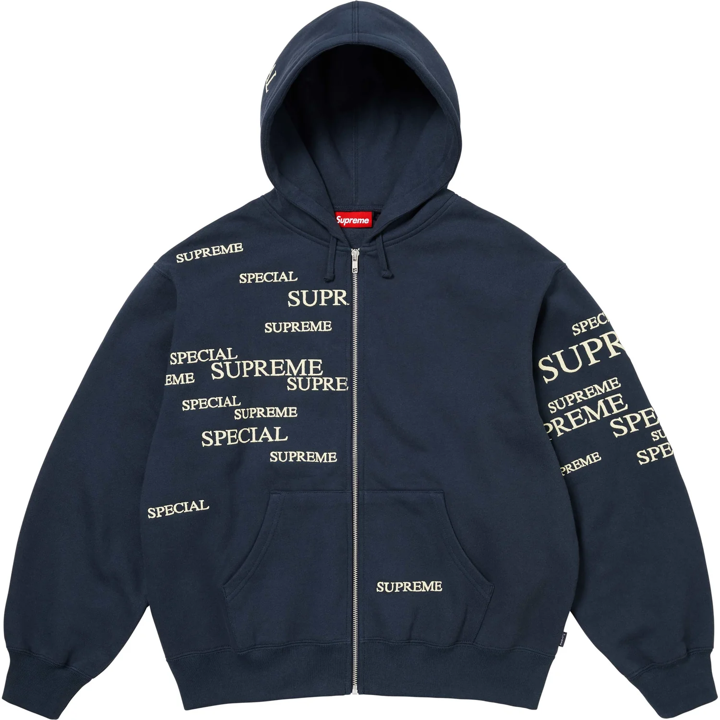 Supreme Special Navy Zip Up Hoodie