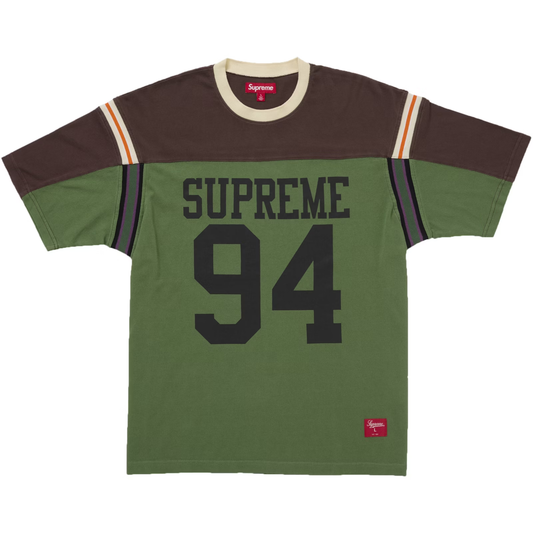 Supreme Split S/S Green Football Top