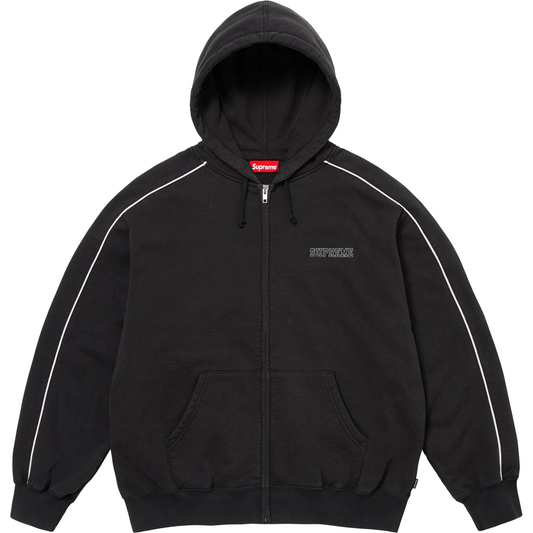 Supreme State Zip Up Black Hoodie