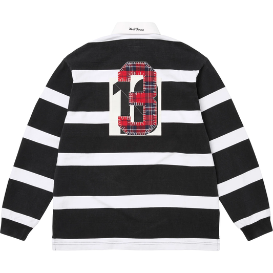 Supreme Striped Black Rugby Shirt