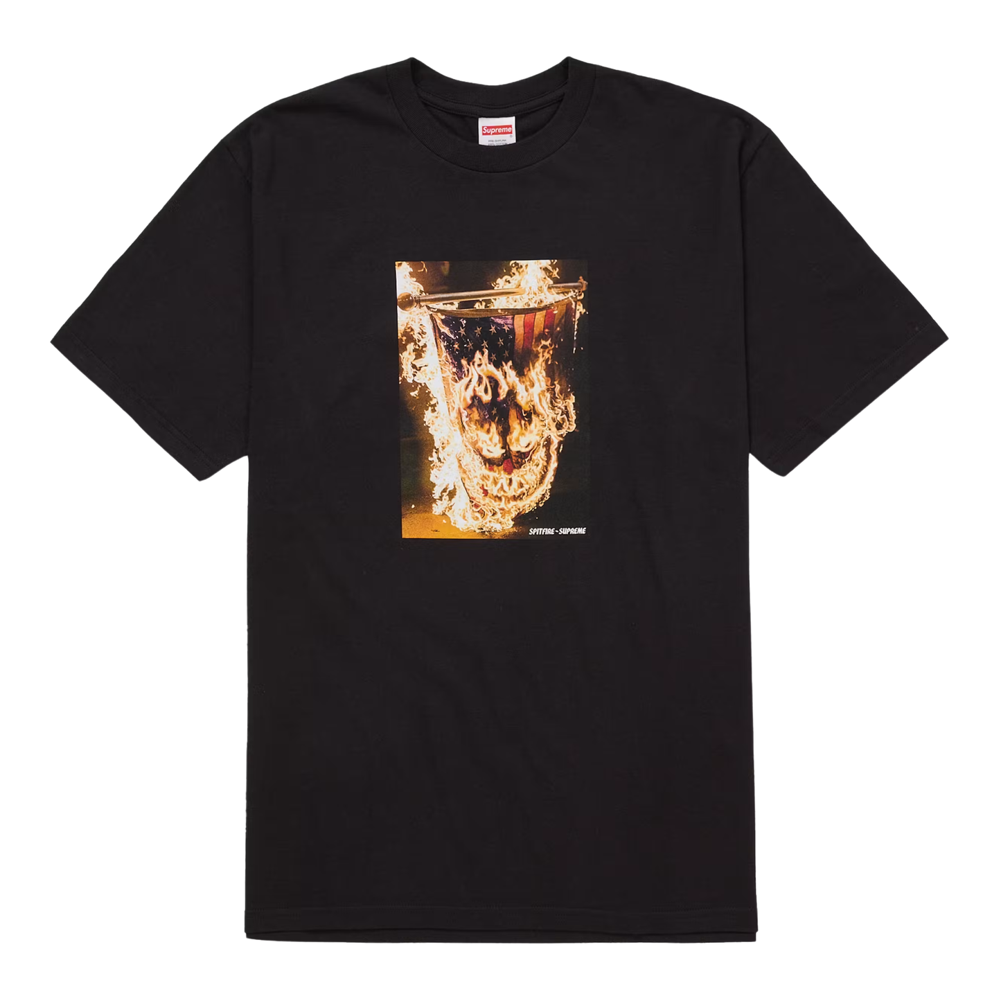 Supreme Supreme/Spitfire Flag Black Tee