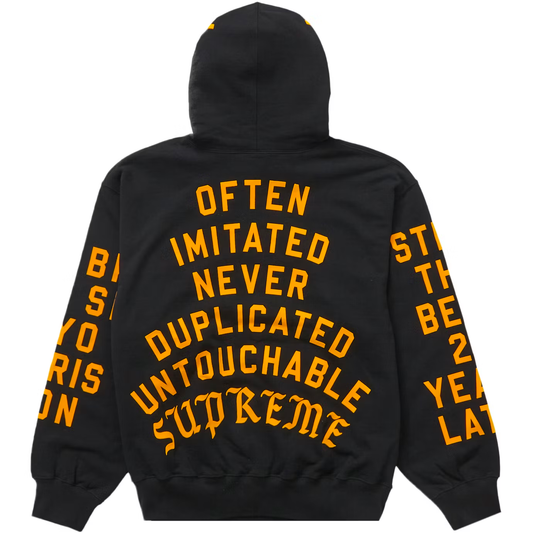 Supreme Team Flocked Black Hoodie