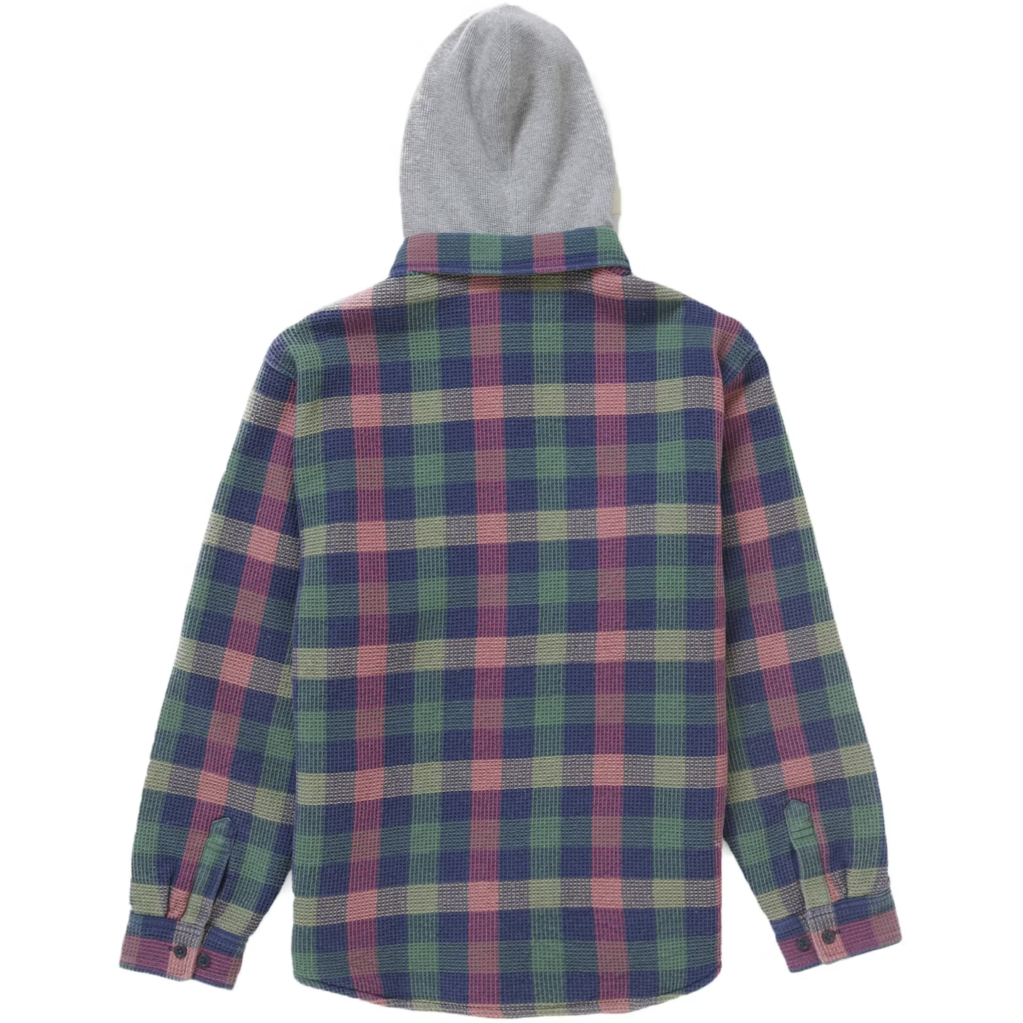 Supreme Waffle Plaid Multicolor Hooded Shirt