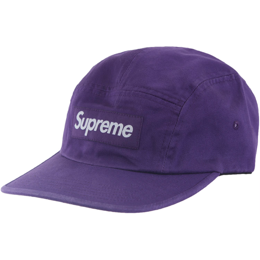 Supreme Washed Chino Twill Purple Camp Cap