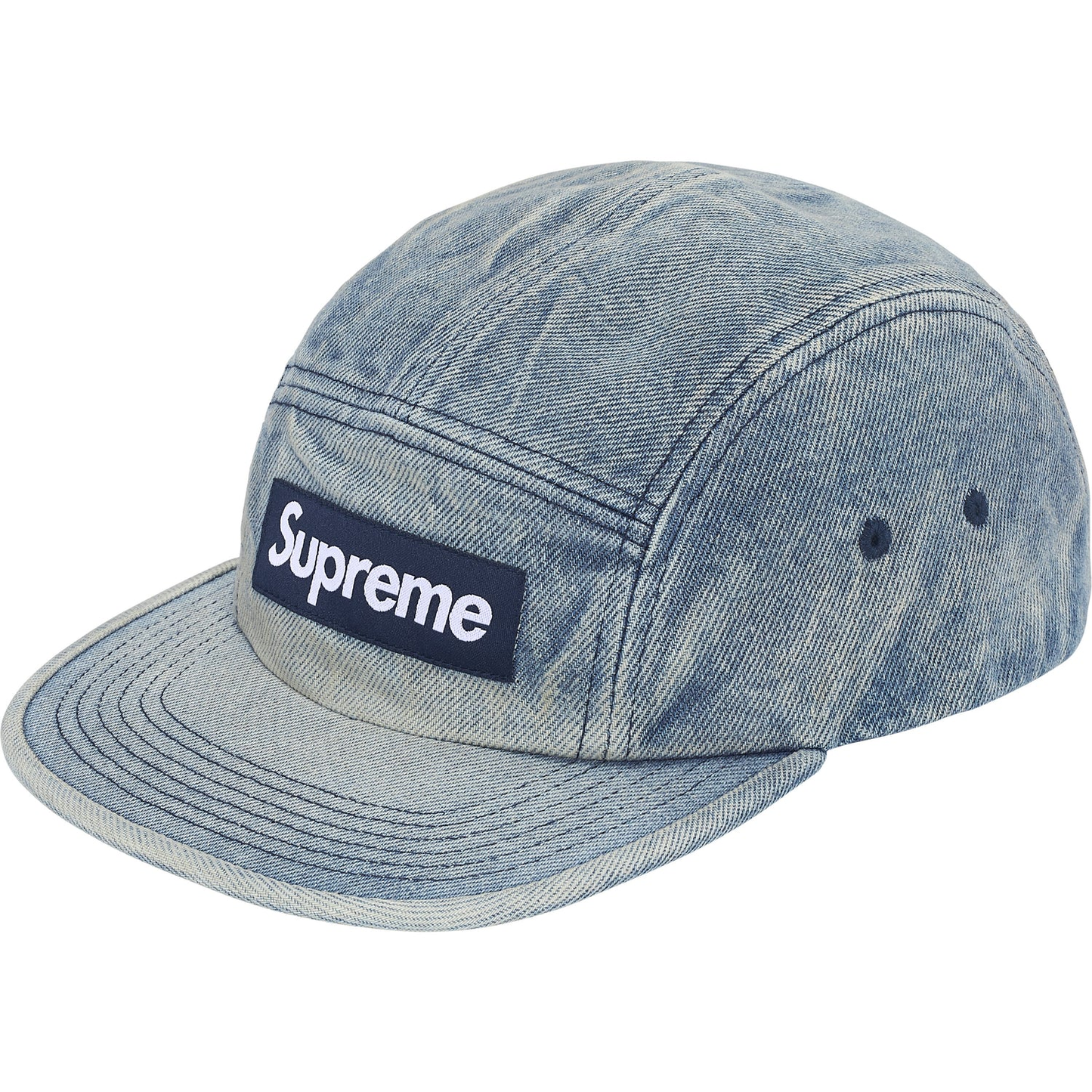 Supreme Washed Chino Twill Denim Camp Cap
