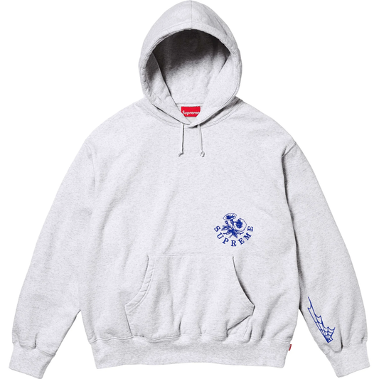 Supreme Wild Embroidered Ash Grey Hoodie