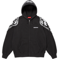 Supreme Wings Black Zip Up Hoodie