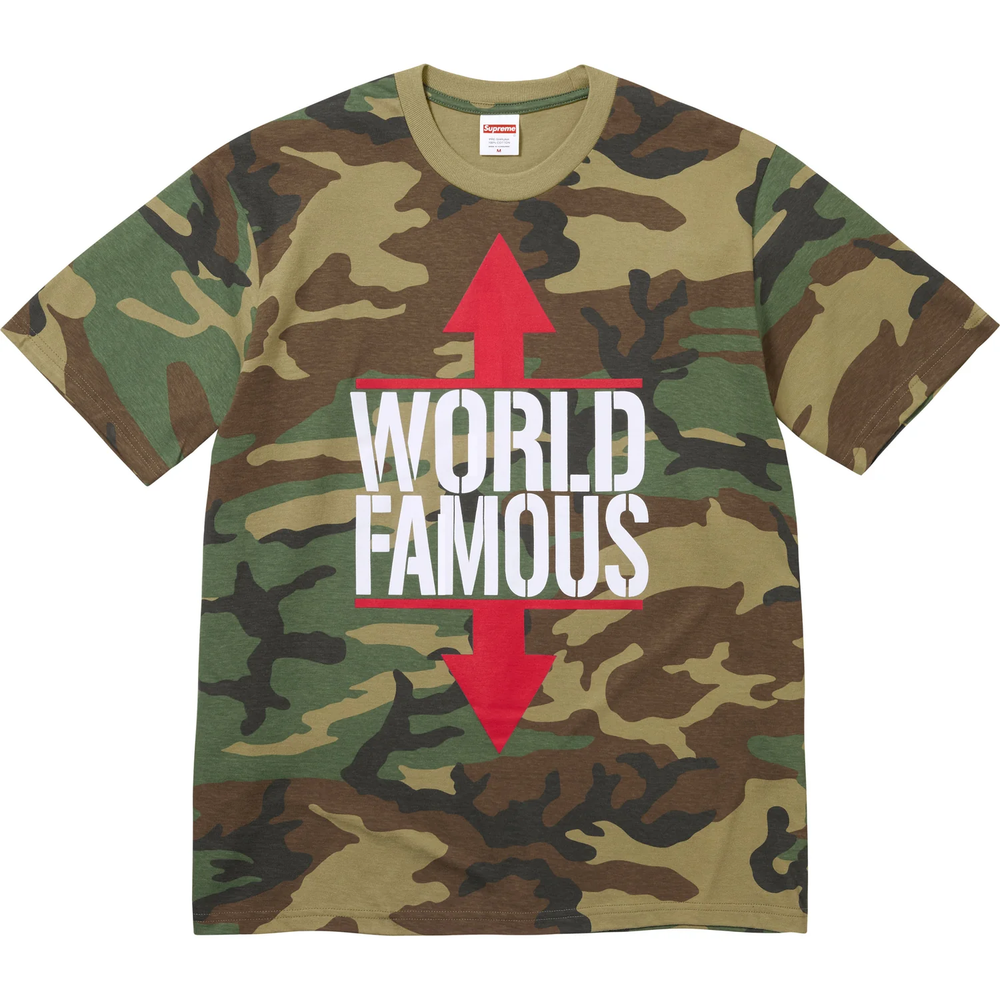 Supreme World Famous Woodland Camo Tee