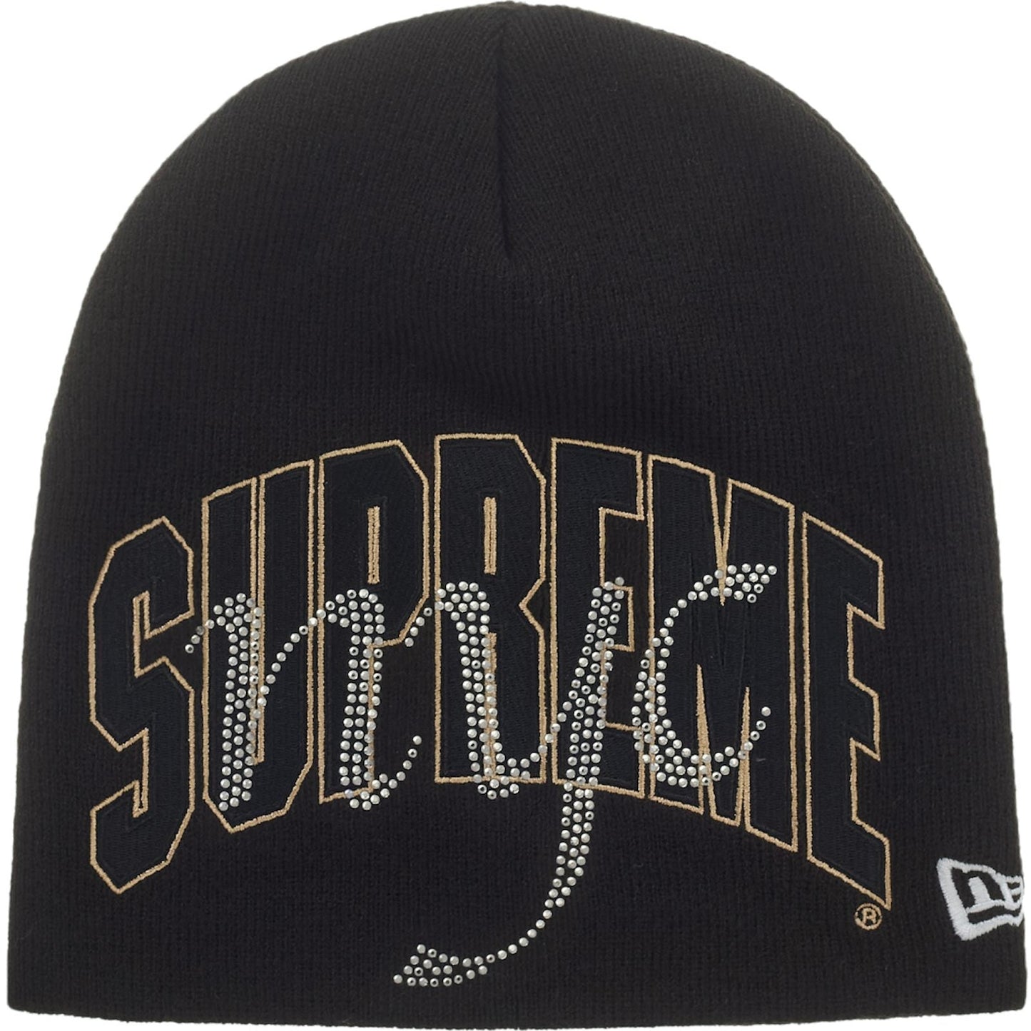 Supreme New Era Rhinestone Black Beanie