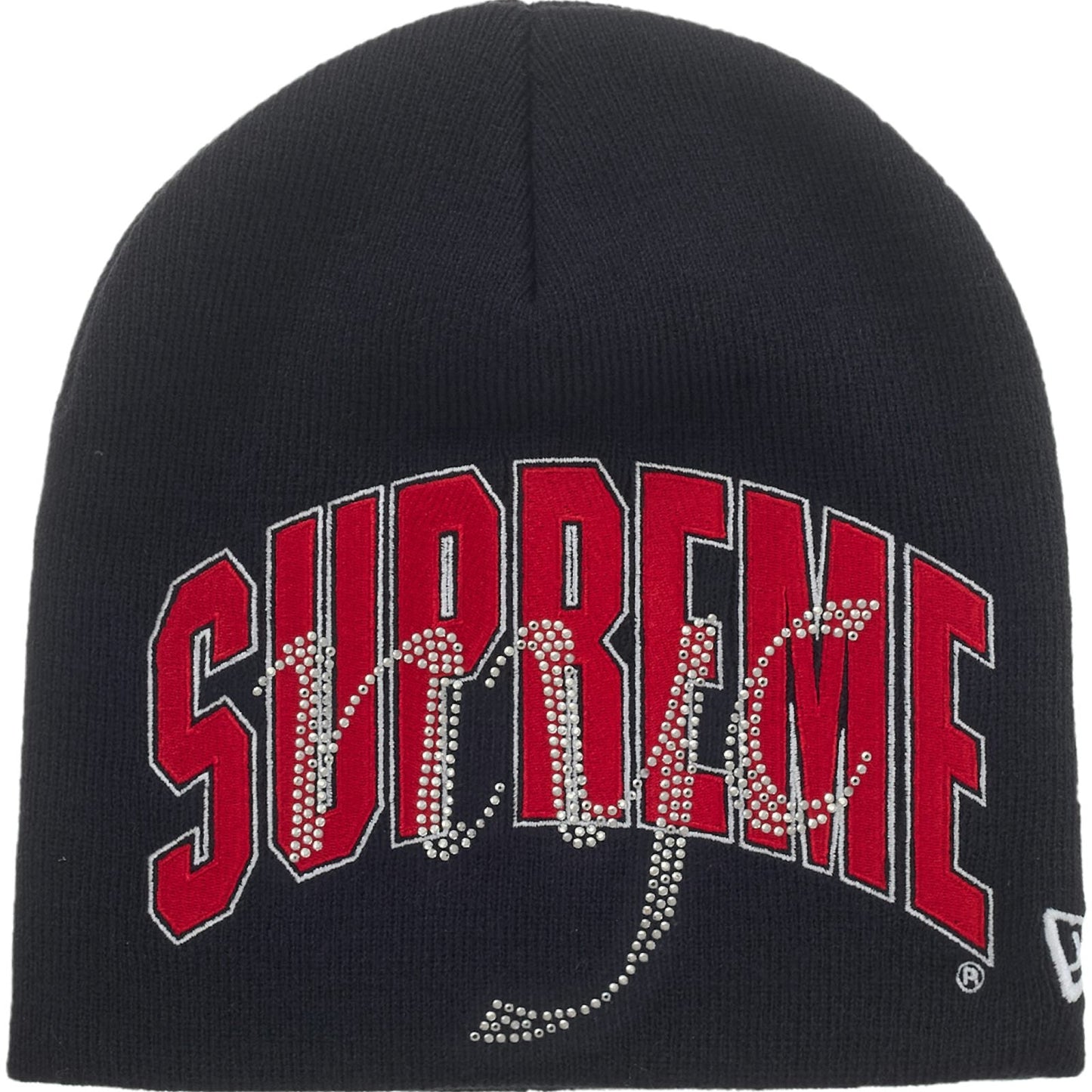 Supreme New Era Rhinestone Navy Beanie