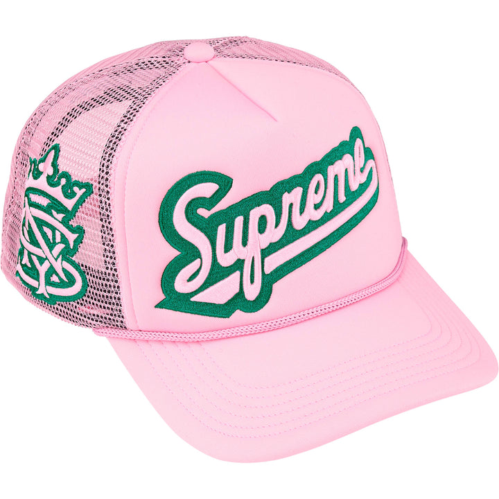Supreme University Mesh Back 5-Panel Pink Trucker Hat