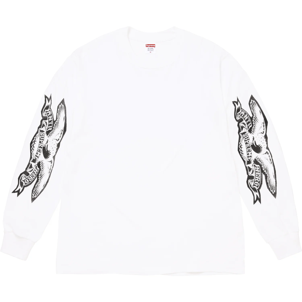 Supreme x Antihero Eagle White L/S Tee