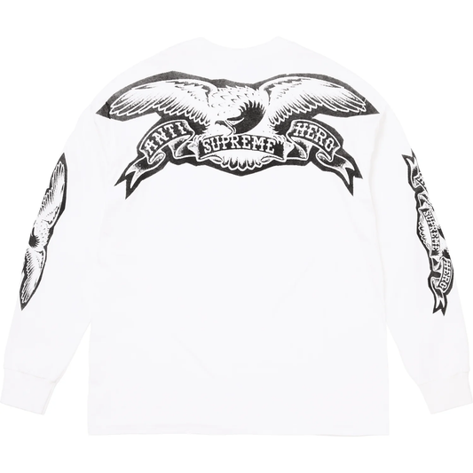 Supreme x Antihero Eagle White L/S Tee