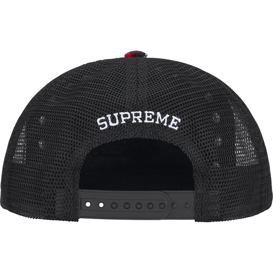 Supreme x B.B. Simon Red Plaid Mesh Back 5-Panel Hat
