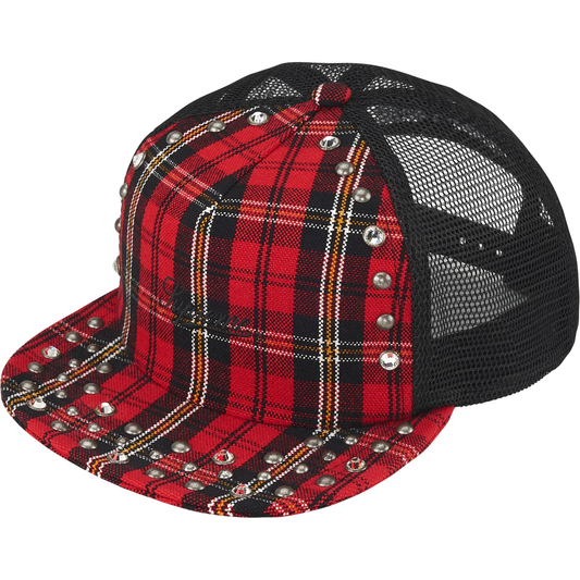 Supreme x B.B. Simon Red Plaid Mesh Back 5-Panel Hat