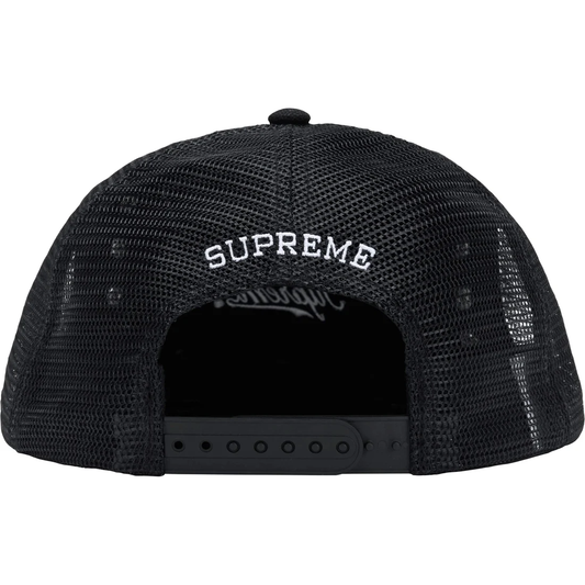 Supreme x B.B. Simon Studded Black Canvas Mesh Back 5-Panel Hat