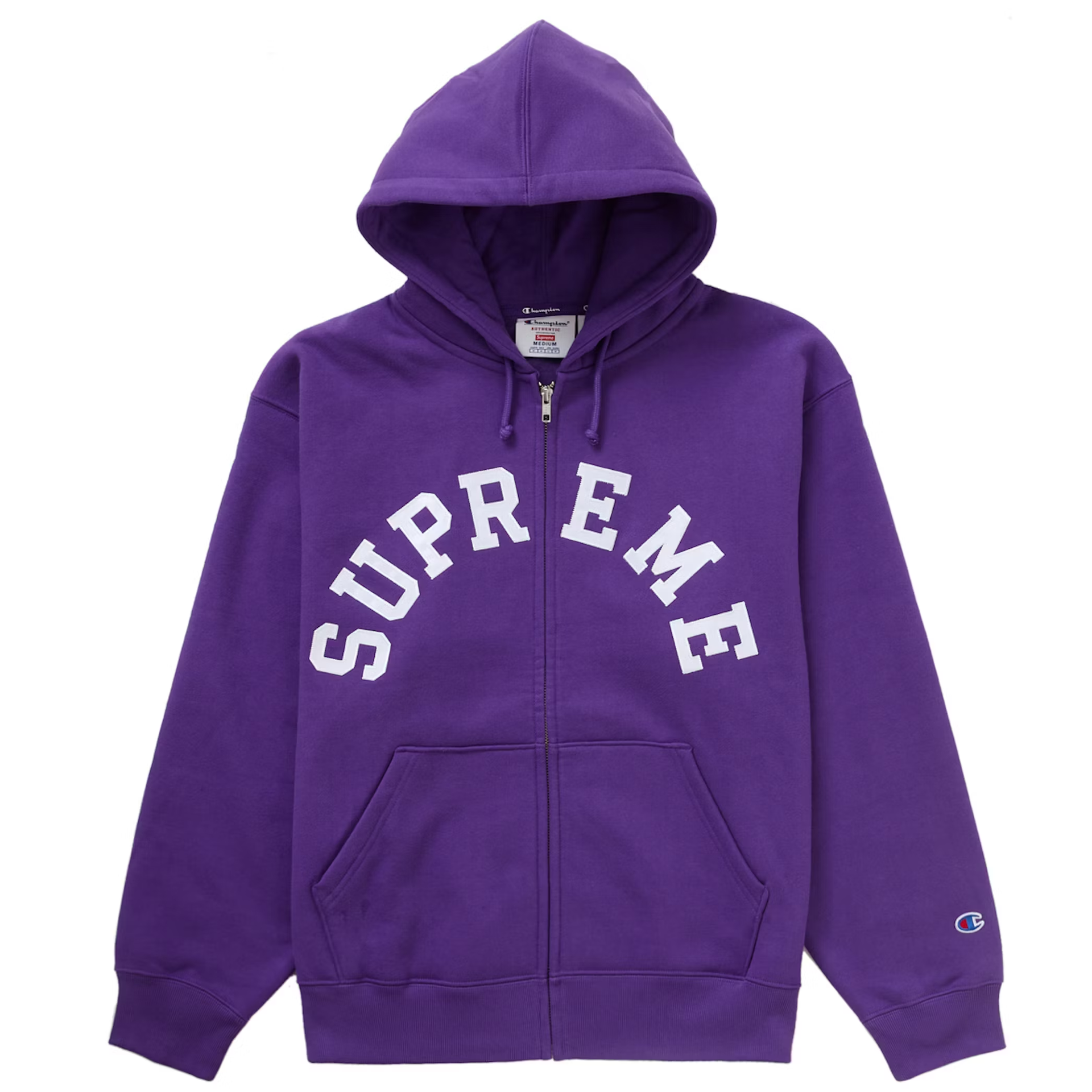 Supreme x Champion Purple Zip Up Hoodie - WyCo Vintage, Kansas