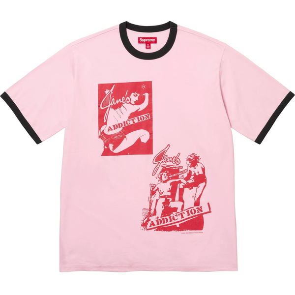 Janes Addiction Ringer Pink Tee