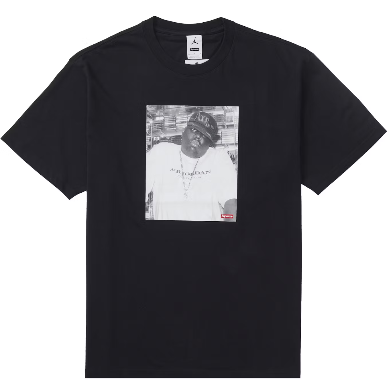 Supreme x Jordan Biggie Black Tee