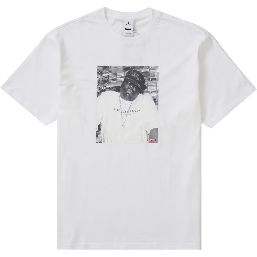 Supreme x Jordan Biggie White Tee