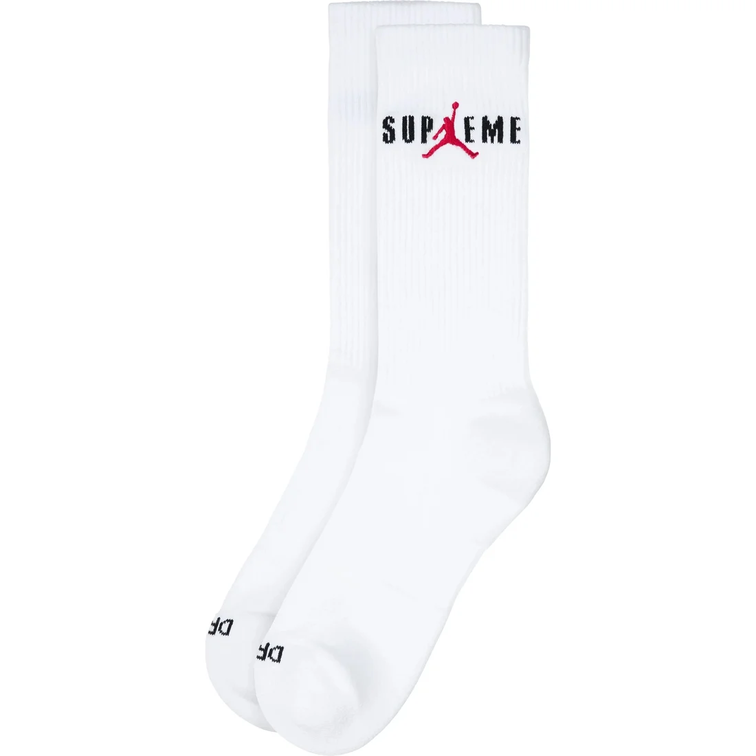 Supreme x Jordan White Socks 2-Pack