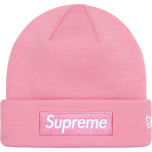 Supreme x New Era Box Logo Pink Beanie