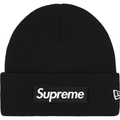 Supreme x New Era Box Logo Black Beanie