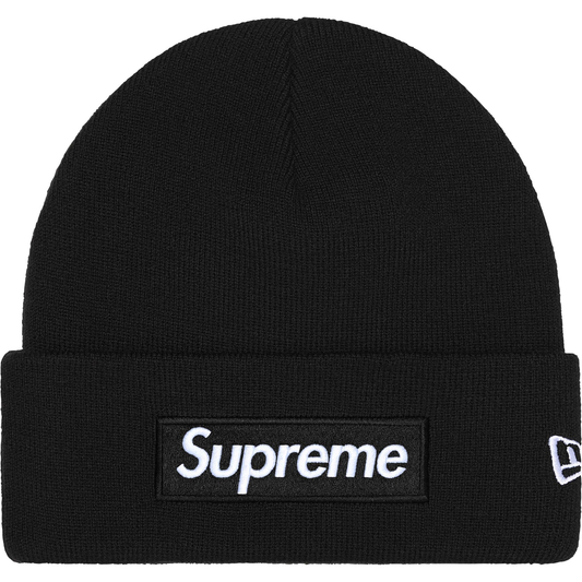 Supreme x New Era Box Logo Black Beanie