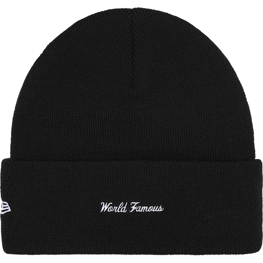 Supreme x New Era Box Logo Black Beanie