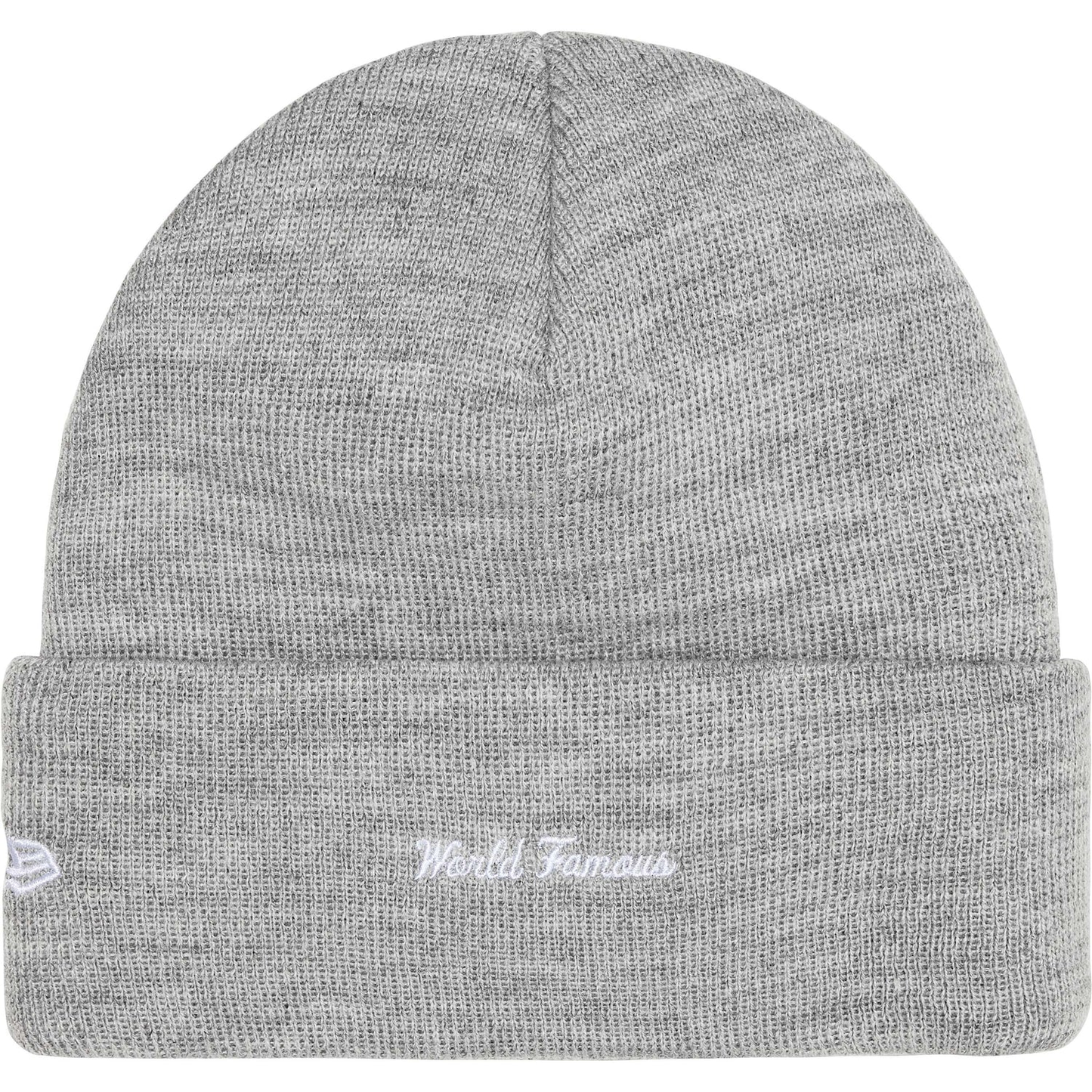 Supreme x New Era Box Logo Heather Grey Beanie